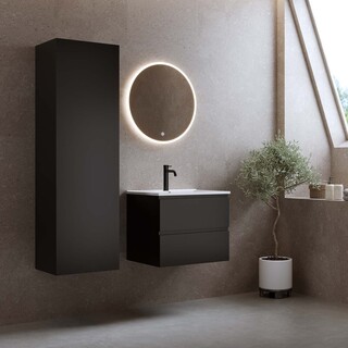 Pesuallaskaappi Eufori 600 Musta Matta Ja Pesuallas