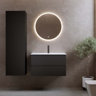 Pesuallaskaappi Eufori 800 Musta Matta Ja Pesuallas