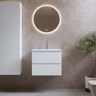 Pesuallaskaappi Eufori 600 Valkoinen Matta Ja Pesuallas