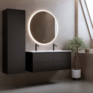 Pesuallaskaappi Eufori 1200 Musta Matta Ja Pesuallas