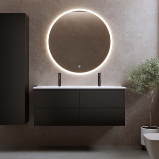 Pesuallaskaappi Eufori 1200 Musta Matta Ja Pesuallas