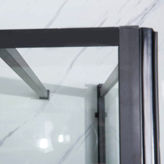 Suihkunurkka Bl Profil C, Seinä 800/Ovi 800, Kirkas/Musta