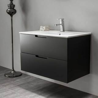 Allaskaappi Pesualtaalla Bathlife Glädje 800 Musta