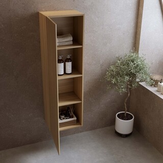 Bathlife Korkeakaappi Vaalea Tammi