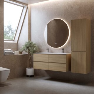 Allaskaappi Eufori 1200 Vaalea Tammi Ja Pesuallas