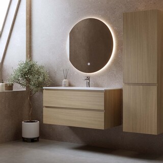 Allaskaappi Eufori 1000 Vaalea Tammi Ja Pesuallas