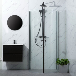 Suihkunurkka Bathlife Mitt, 1900X930x780, Musta/Kirkas Lasi