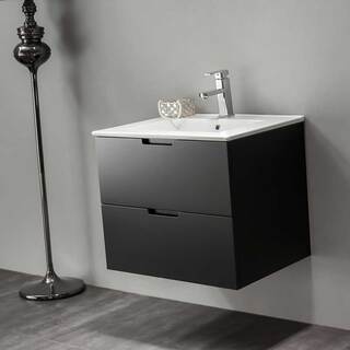 Allaskaappi Pesualtaalla Bathlife Glädje 600 Musta