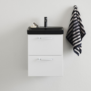 Pesuallaskaappi Yster Valkoinen 420 V Musta Pesuallas