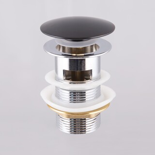 Pohjaventtiili Bathlife Ylivuotosuojalla Musta