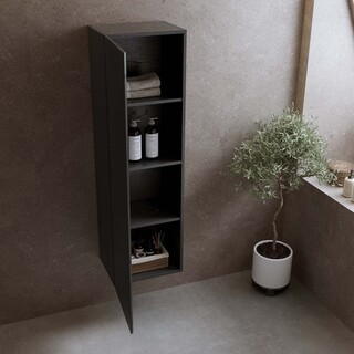 Bathlife Korkeakaappi Musta Tammi