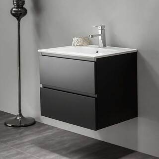 Allaskaappi Pesualtaalla Bathlife Eufori 600 Musta