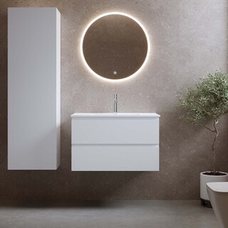 Pesuallaskaappi Eufori 800 Valkoinen Matta Ja Pesuallas