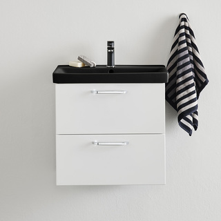 Pesuallaskaappi Yster Valkoinen 550 V Musta Pesuallas