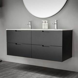 Allaskaappi Kaksoisaltaalla Bathlife Glädje 1200 Musta