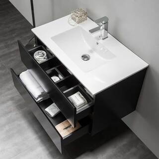 Allaskaappi Pesualtaalla Bathlife Eufori 800 Musta