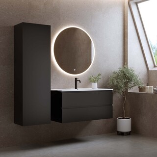 Pesuallaskaappi Eufori 1000 Musta Matta Ja Pesuallas