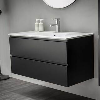 Allaskaappi Pesualtaalla Bathlife Eufori 1000 Musta