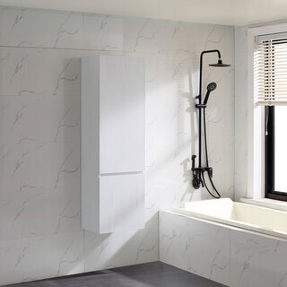 Korkea Kaappi Bathlife Lättsam, 1500X450mm, Valkoinen Tammi