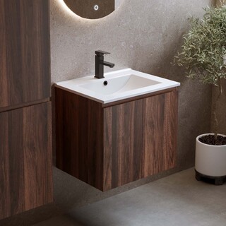 Allaskaappi Smila 600 Pähkinä + Pesuallas