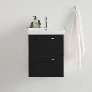 Pesuallaskaappi Yster Musta 420 V Valkoinen Pesuallas