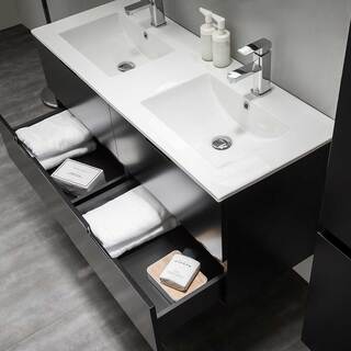 Allaskaappi Kaksoisaltaalla Bathlife Glädje 1200 Musta