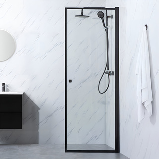Suihkuovi Bathlife Profil 1000X2000mm, Kirkas Lasi, Musta