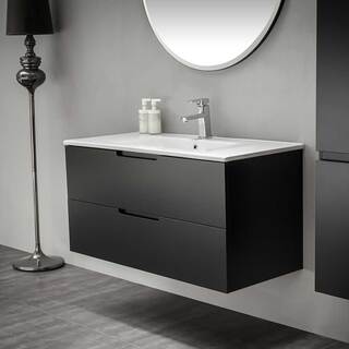 Allaskaappi Pesualtaalla Bathlife Glädje 1000 Musta