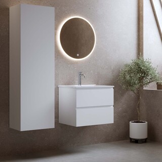 Pesuallaskaappi Eufori 600 Valkoinen Matta Ja Pesuallas