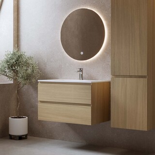 Allaskaappi Eufori 800 Vaalea Tammi Ja Pesuallas