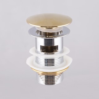 Pohjaventtiili Bathlife Ylivuotosuojalla, Kulta/Messinki