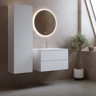 Pesuallaskaappi Eufori 800 Valkoinen Matta Ja Pesuallas